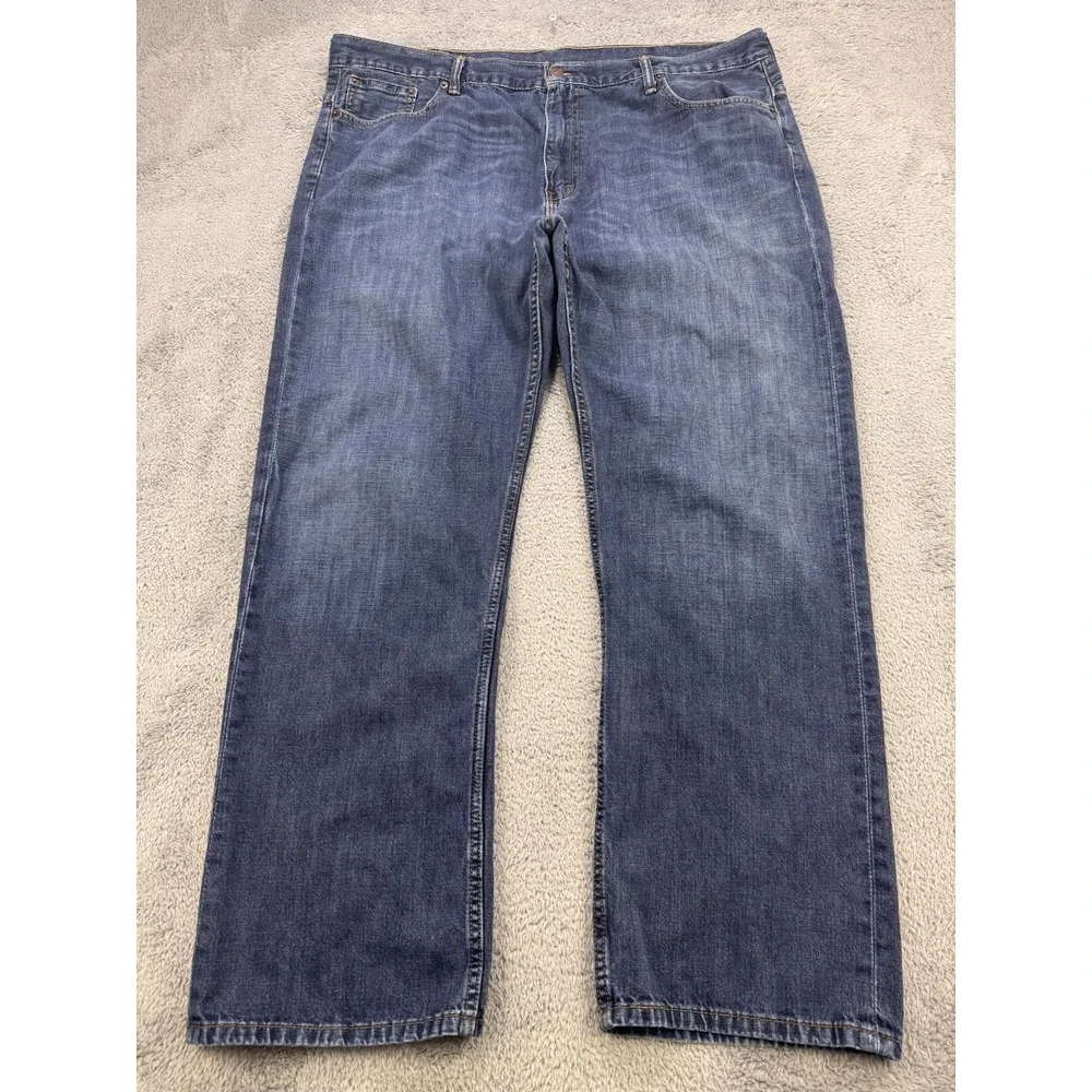 Levis 569 Jeans Men 40x32 Blue Loose Baggy Straight Whisker Distress Denim‎